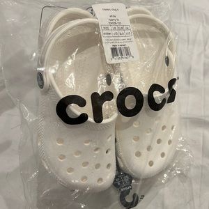 New in bag white Crocs